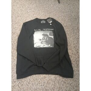 NWT Retro Billy Joel The Stranger‎ Crew Black Sweatshirt Licensed Rock Music 2XL
